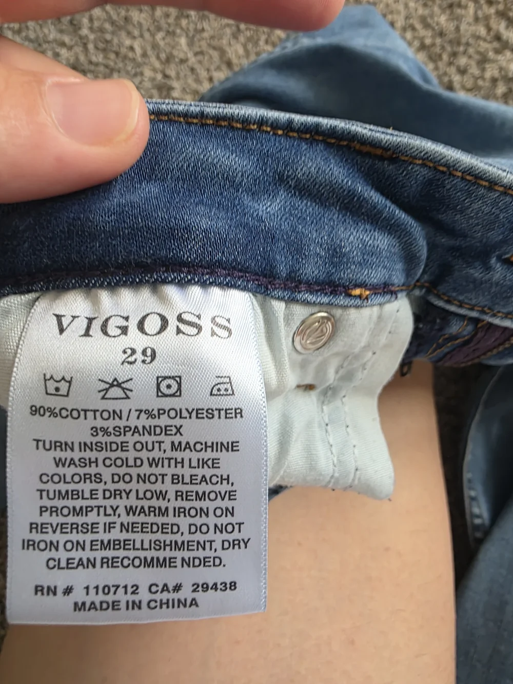 Classic Mid-Rise Skinny Jeans in Light Blue - Picture 3 of 7